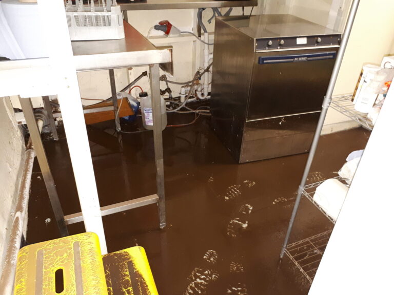 Indoor flooding at Gavin’s Mill in February 2020