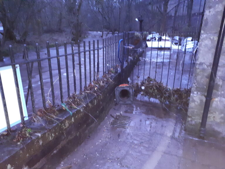 Terrace flooding in February 2020, a constant challenge for Gavin’s Mill