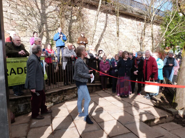 Sally Magnusson opening Gavin’s Mill, marking a new beginning